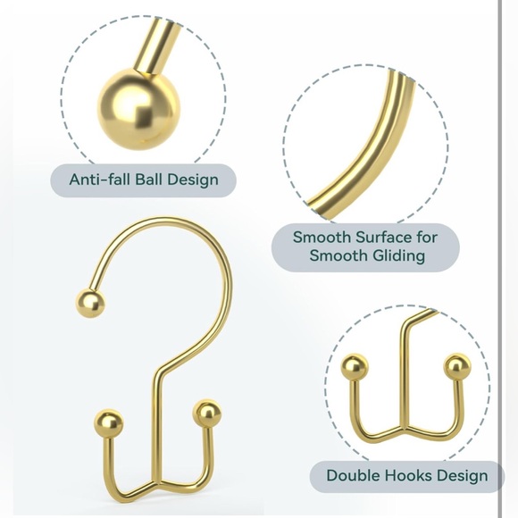 NIB Shower Curtain Hooks - Picture 3 of 5